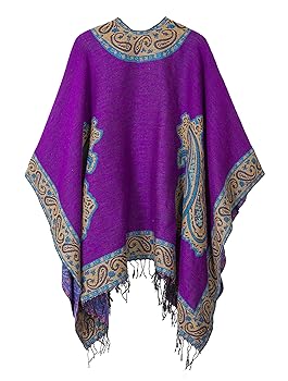 【papier】Cape poncho Urban CoCo Women's Fashionable Retro Style Vintage Pattern